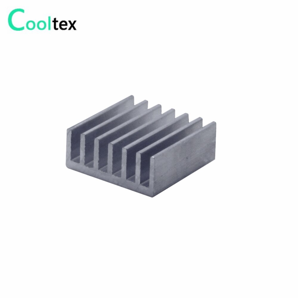 50 stk ekstruderet aluminium køleplade 14 x 14 x 6mm køleplade til chip vga ram led ic elektronisk radiator køler køling