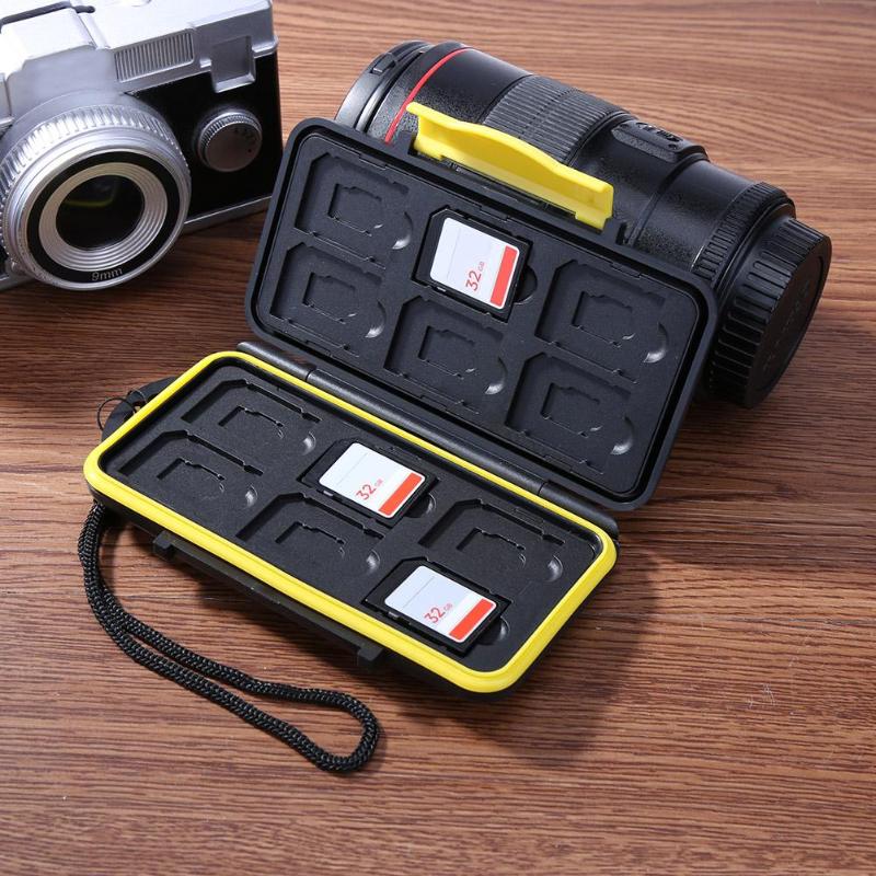 Large Waterproof Memory Card Case All in One Anti-Shock 12SD+12TF Capacity Storage Holder Box Cases for SD/ SDHC/ SDXC/ Micro SD