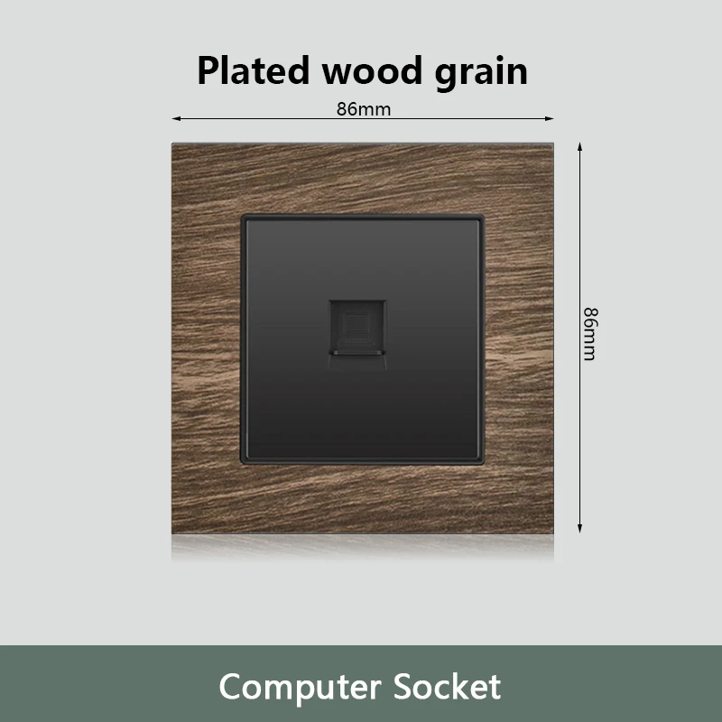 Interrupteur d'éclairage mural rétro grain de bois, prise de courant murale rapide de Type C 18W 220V, prise électrique européenne EU FR avec chargeur USB: YELLOW