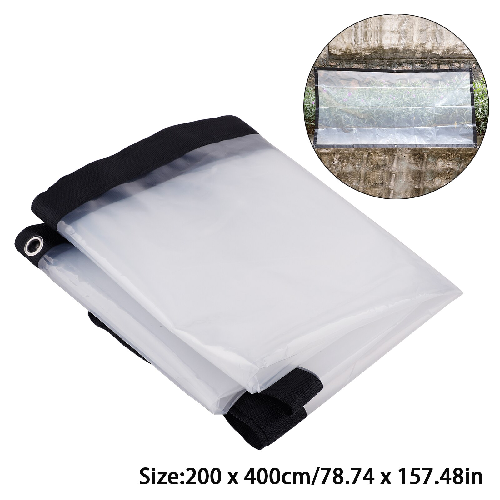 Transparent Shed Insulation Plant Canopy Shade Cloth Rainproof Cover Sunblock Balcony Sun Shade Net for Succulents Flowers: 2X4M