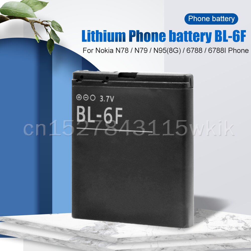 1-5PCS 3.7V 1200mAh BL-6F BL 6F BL6F Replacement Phone Battery For Nokia N78 N79 N95 6788 6788I N95-8GB Li-ion Lithium batteries