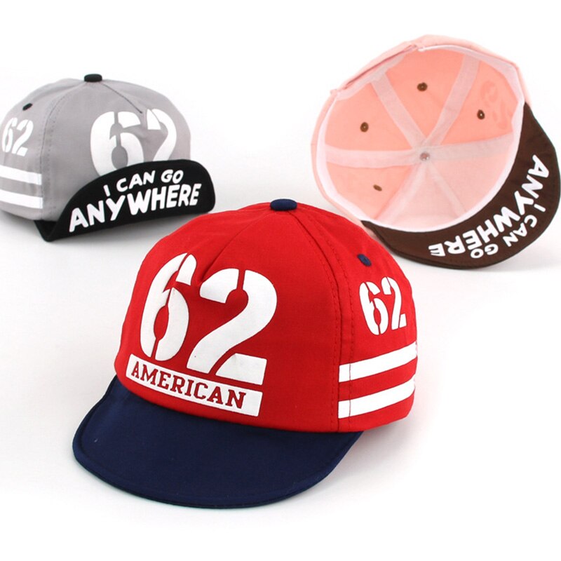 Zomer Baby Cap Print Nummer Kinderen Baseball Cap Baby Boy Meisje Verstelbare Snapback Zonnehoed Baby Muts