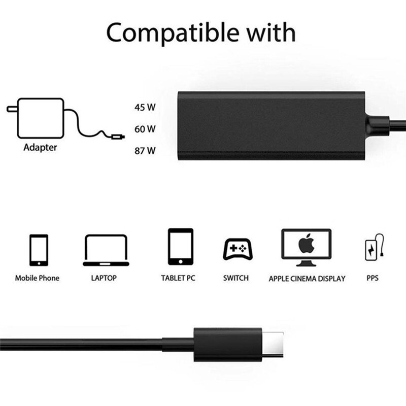 Usb -muuntimen latausadapteri tyyppi c magsafe 1 ja 2 -laitteisiin, jotka ovat yhteensopivia macbook pro / airin kanssa