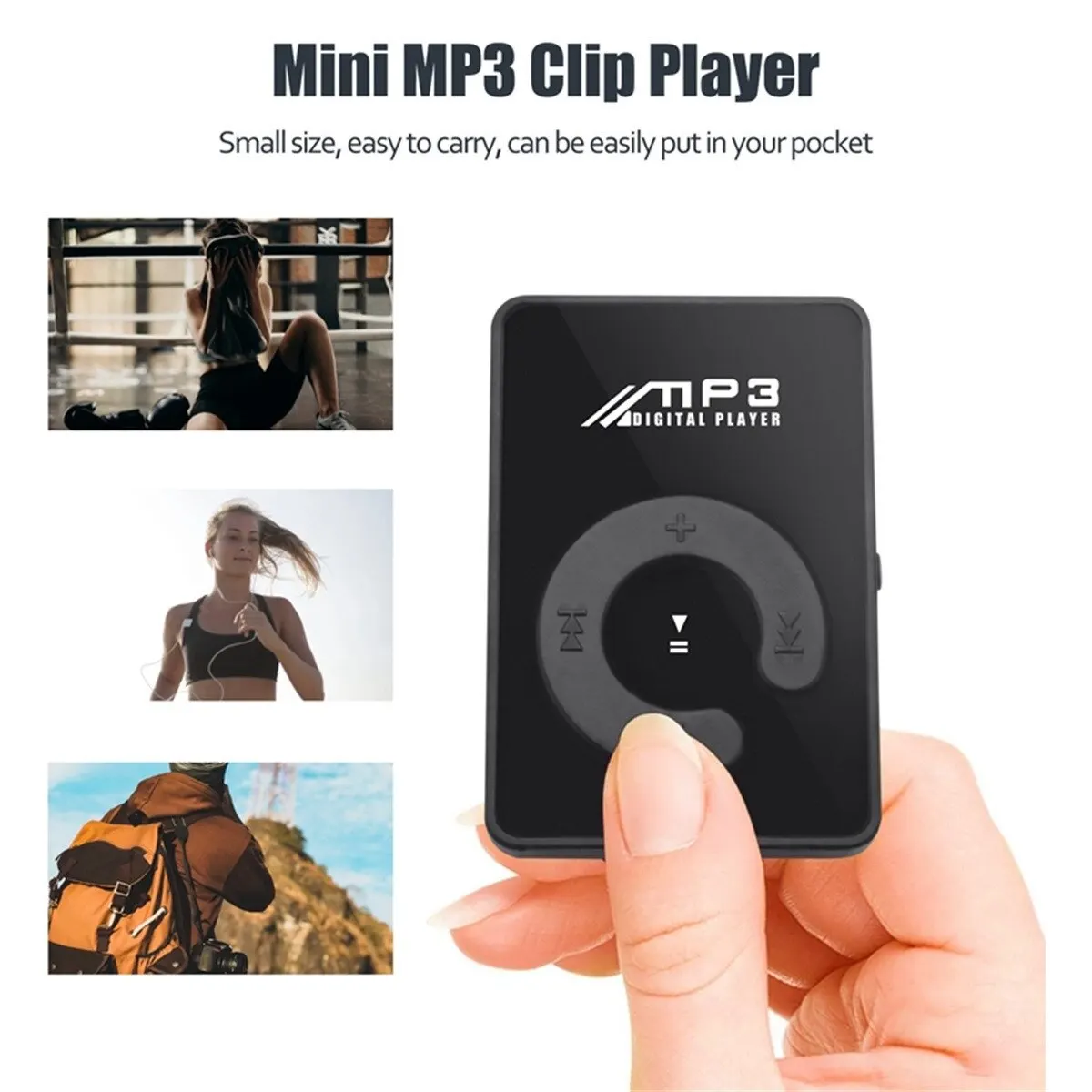 Mini reproductor de MP3 portátil con Clip, soporte para medios musicales, tarjeta Micro TF, MP3 Hifi de para deportes al aire libre, Mini conveniencia