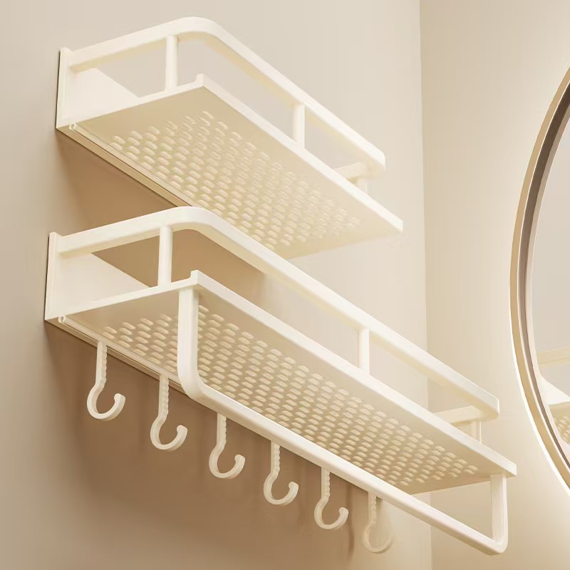 Badkamer Geen Boring Wandplank 30-50Cm Keuken Opslag Organizer Aluminium Shampoo Rack Douche Plank Badkamer Accessoires