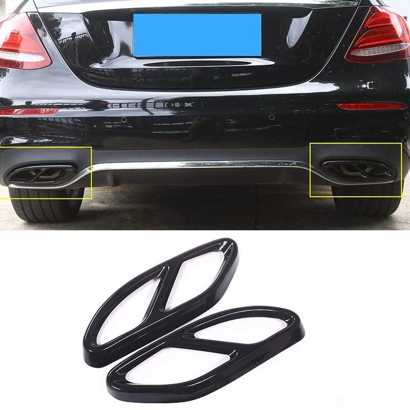 Salidas de escape de tubo de acero, embellecedor de Marco trasero, cubierta para mercedes-benz W213 W205 Coupe W246 W216 GLC GLE GLS CLA
