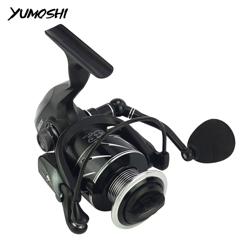 YUMOSHI 5.0: 1 14 + 1BB moulinet de pêche tout en métal bobine de filature en acier inoxydable poignée ligne bobine accessoires de pêche en eau salée
