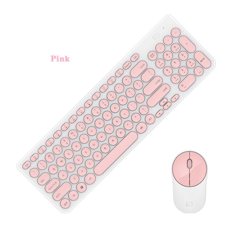 2.4g trådløse usb 2.0 104- tasters søte rosa tastatur og mus kombinasjon hjemmekontor bærbar stasjonær nyeste gaming tastatur