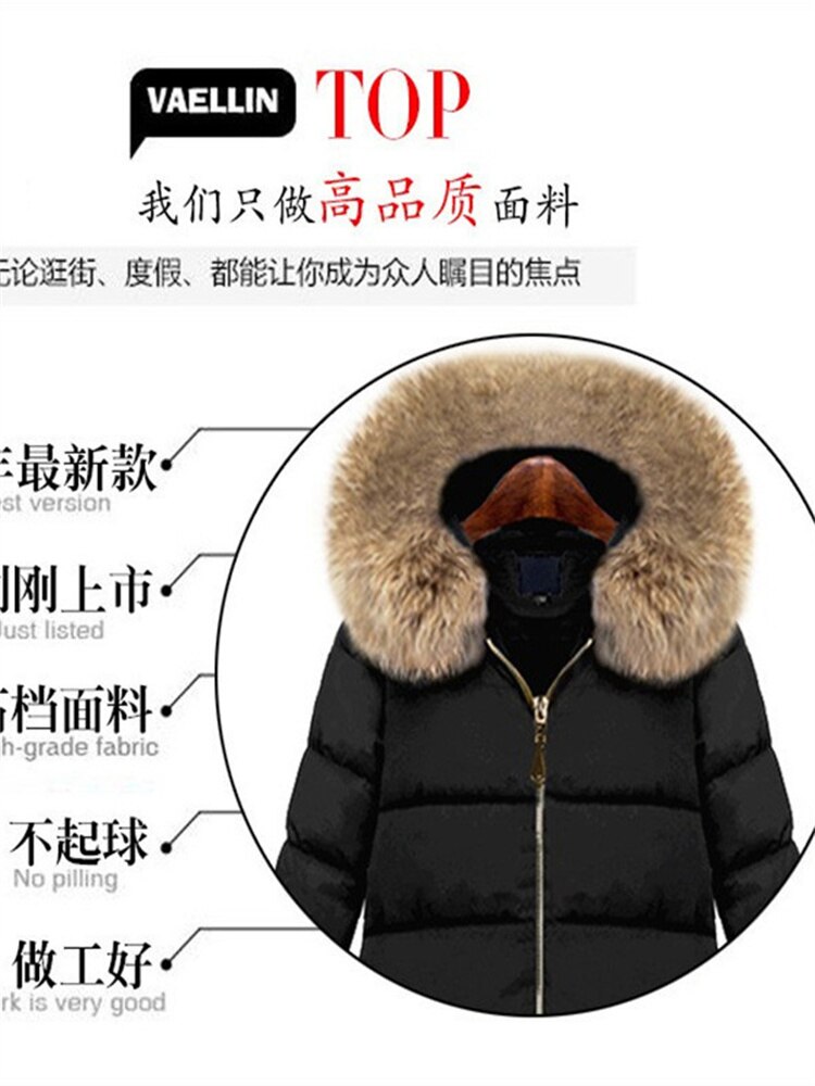 2022 Winter Toevallige Zwarte Katoenen Jassen Vrouwen Temperament Mid-Length Hooded Down Katoenen Jas Dikke Warme Outer Wear Tops vrouwelijke