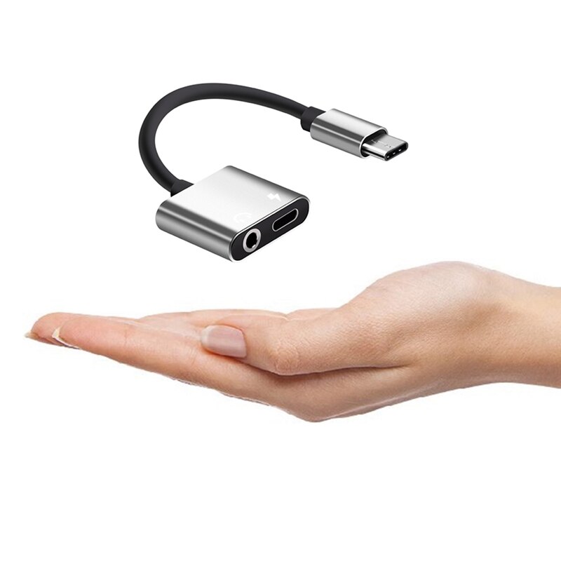 2 in1 typ-c  to 3.5mm kopfhörerbuchsen adapter/anschluss ladegerät, kopfhörer aux audio & ladeadapter