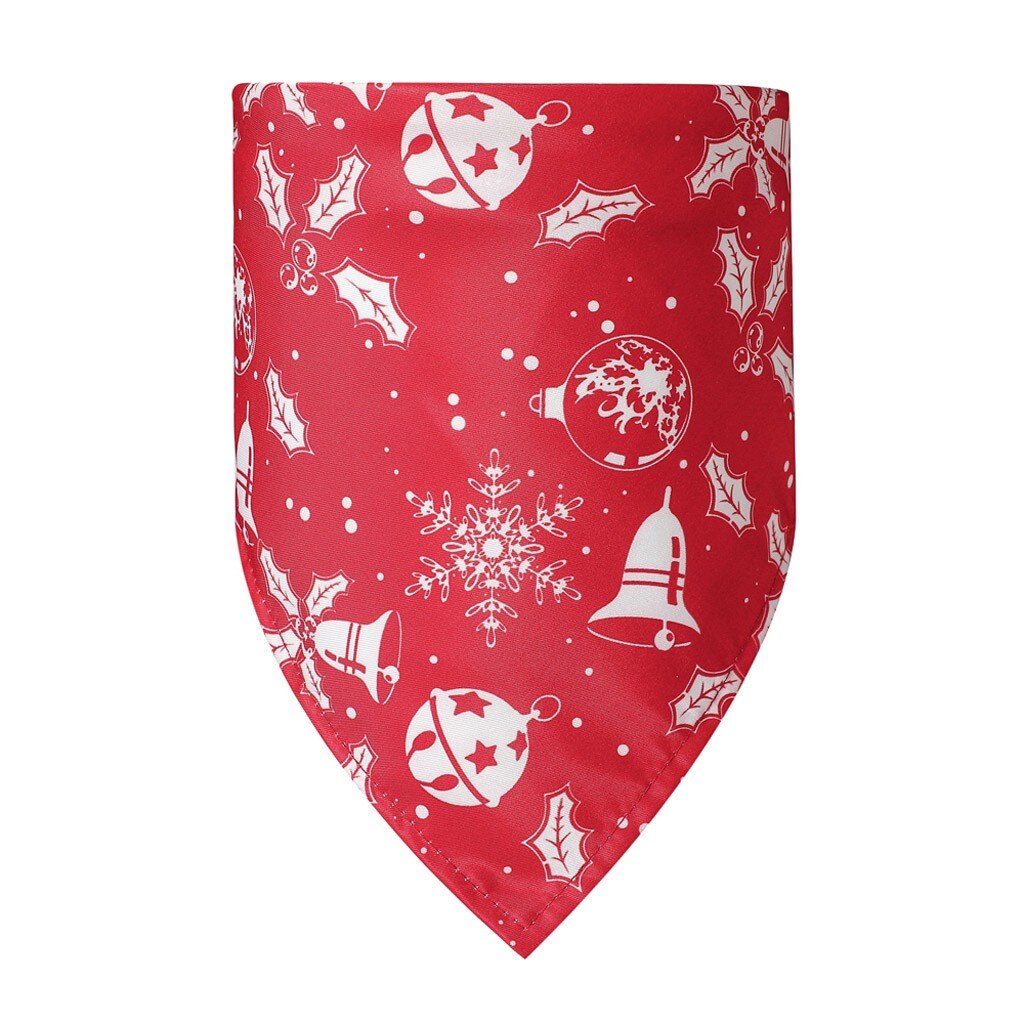 Noël animal de compagnie foulard salive serviette rouge vert Santa renne rayé de noël bavoirs écharpe collier pour petits grands chiens #3: B
