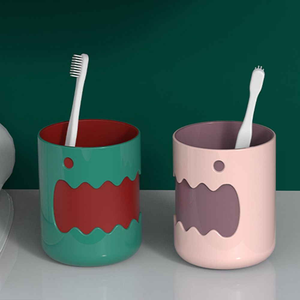Simple Cartoon Good Morning Mouthwash Cup Children Brushing Cup Plastic Toothbrush Cup Bathroom Accessories