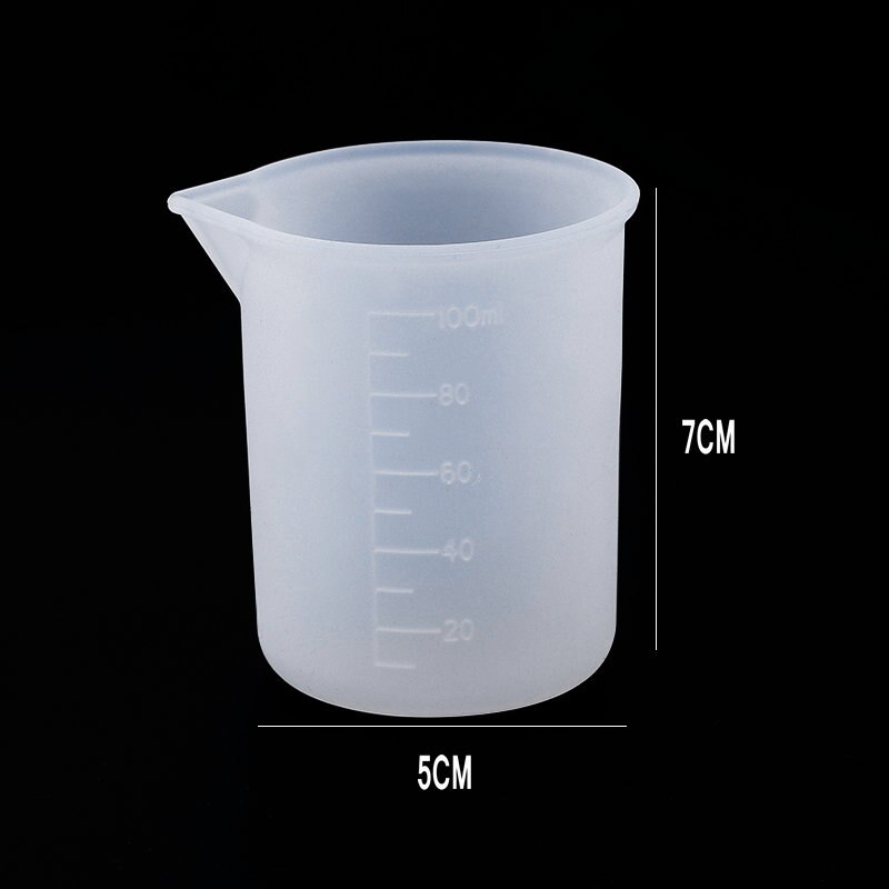 100ML Easy to wash Silicone Measuring Cup Graduated Beaker Epoxy Resin Glue Tools Cooking Baking Kitchen Measuring Tools