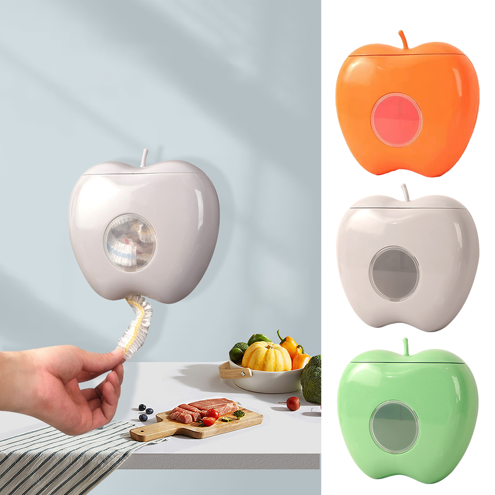 Apple Vorm Wegwerp Voedsel Cover Opbergdoos Muur Gemonteerde Plastic Wrap Elastische Verse Houden Zak Organisator Keuken Containers