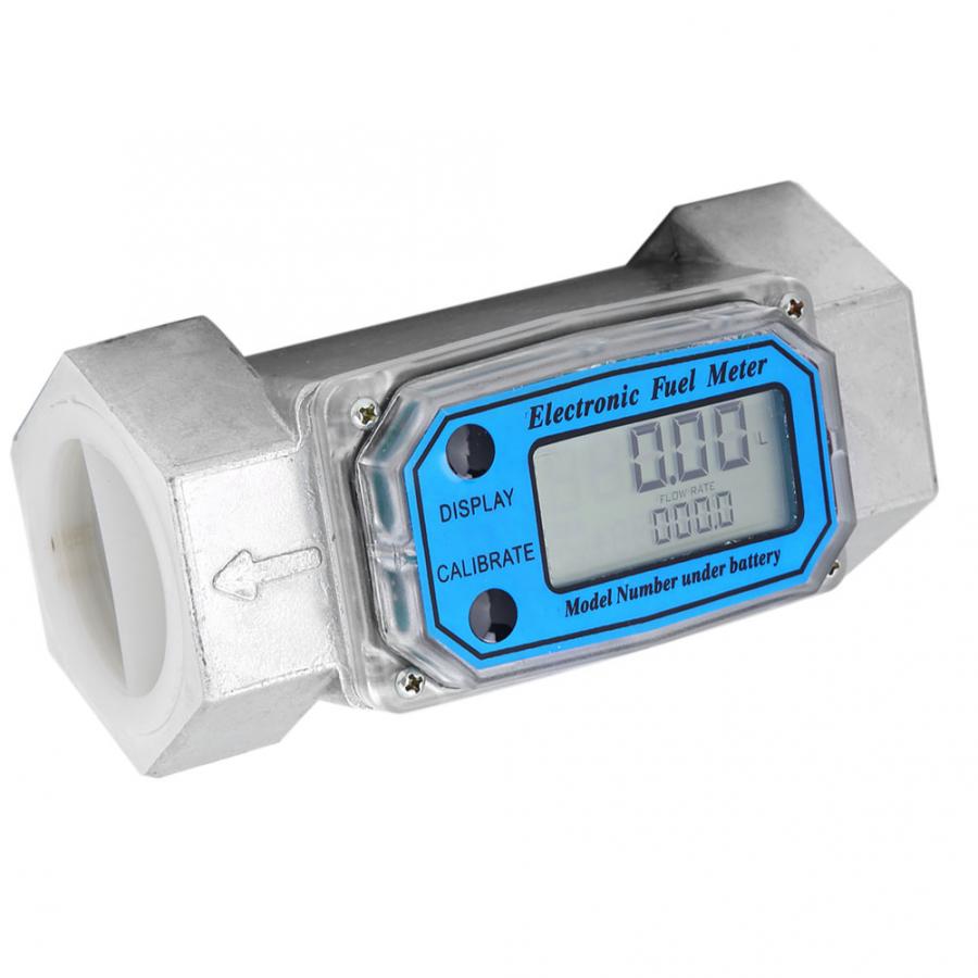 Digital Turbine Flow Meter - 15-120L/min, 1 Inch NPT, For Diesel, Kerosene, Gasoline - With LCD Display