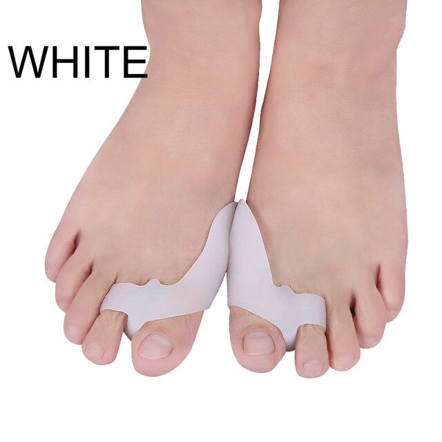 Protector de dedo gordo del pie, separador de dedos del pulgar, Bursitis, Valgus, pedicura, Corrector de cubierta de dedos de los pies, 2 uds. = 1 par: Verde