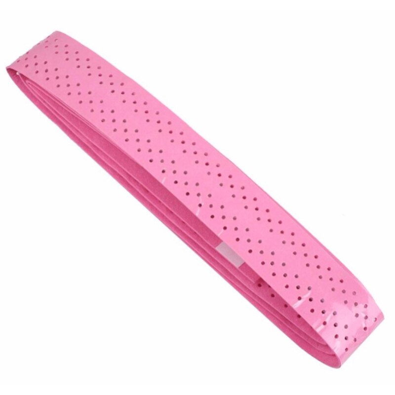 Banda elástica de bádminton gruesa, punzonado antideslizante, transpirable, pegamento para manos, raqueta de tenis, goma de Gel de pescado: pink