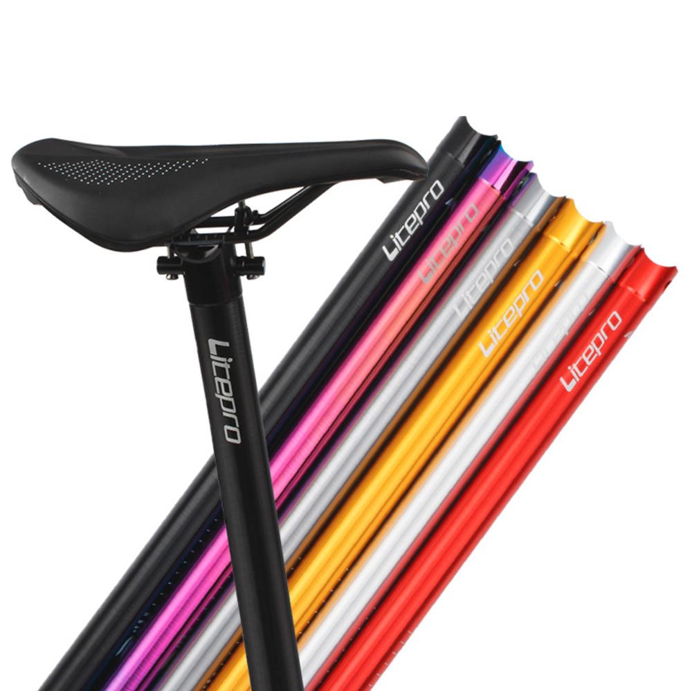 Tija de sillín de bicicleta de 33,9mm x 600mm, ultraligera, de aleación de aluminio, plegable, accesorios para bicicleta