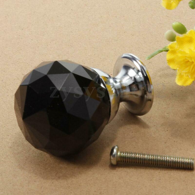 Rund 30mm diamant kristall glasdörr lådskåp garderob draghandtag rattar möbelhandtag