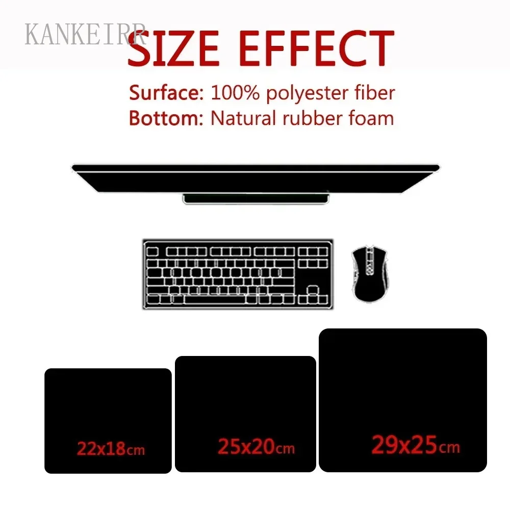 Mouse Pad Gaming Esports Mouse Pad Universal Desktop And Laptop Computer Simple And Pure Black Office Rubber Small Anti Slip Pad