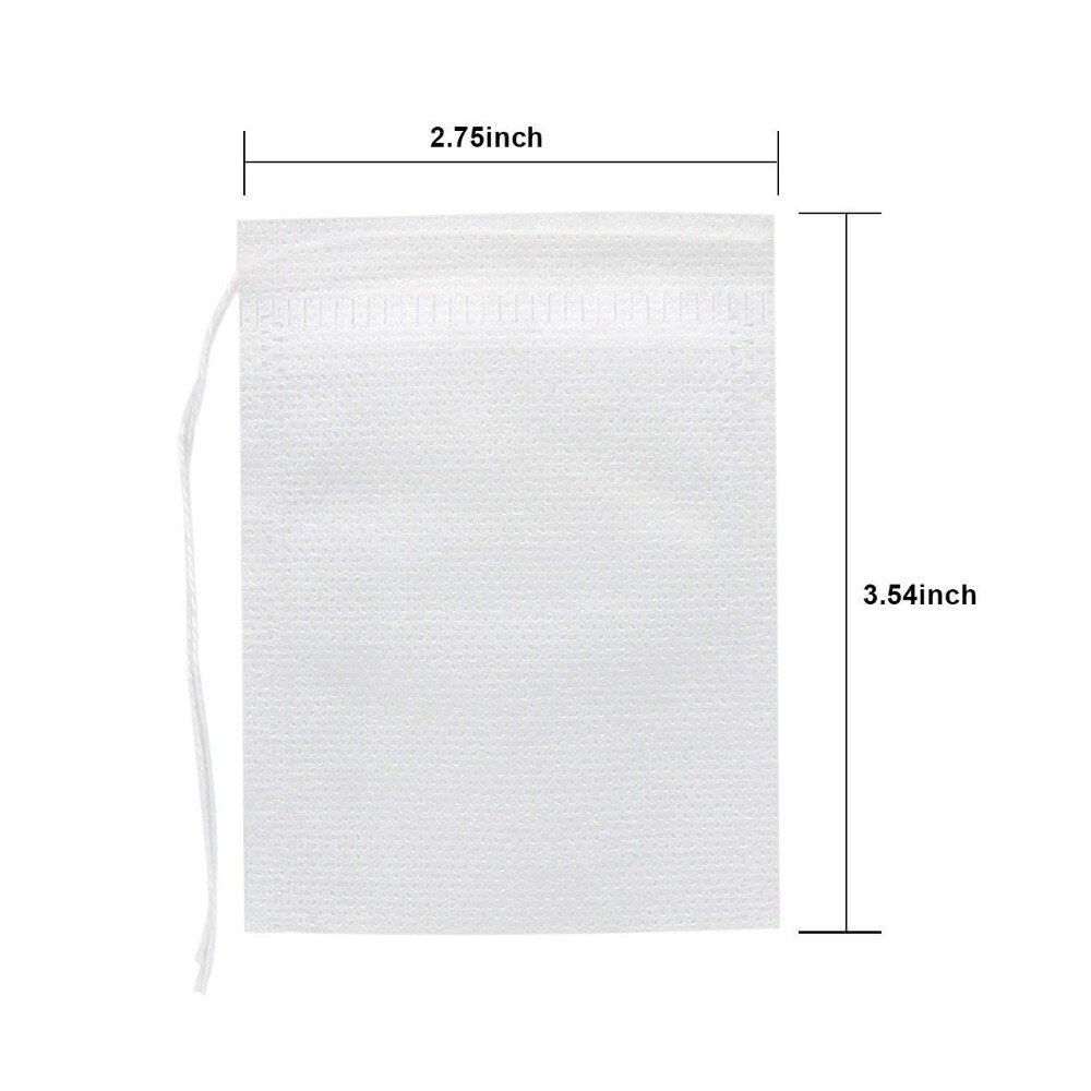 Bolsas de filtro de té 100 unids/lote, infusores de té desechables en forma de U, filtro de bolsitas de té, papel de sellado con cordón, bolsa de té vacía para hierbas, Té Suelto