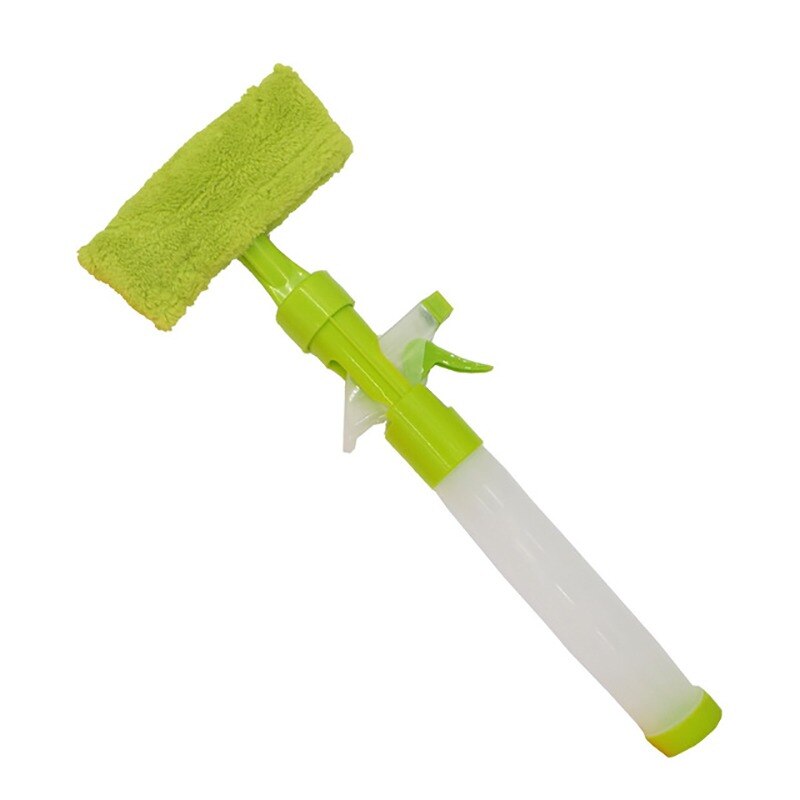 Long Hand Cleaner Brush Window Glass Cleaning Scrubber For Washing Windows Plastic Spray Water Household Multifunctional: Green
