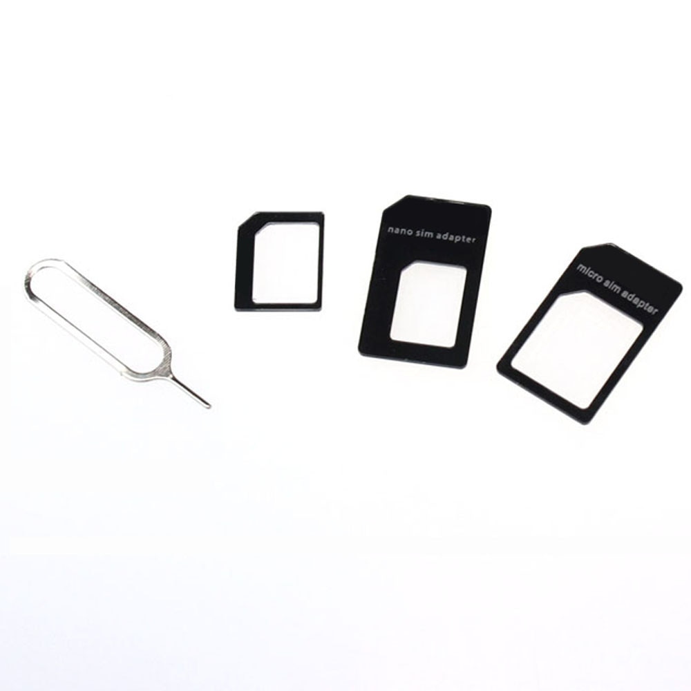 Converteren Nano Sim-kaart Naar Micro Standaard Adapter Voor Iphone 5 4 In 1 Sim-kaart adapter Kits Voor Iphone