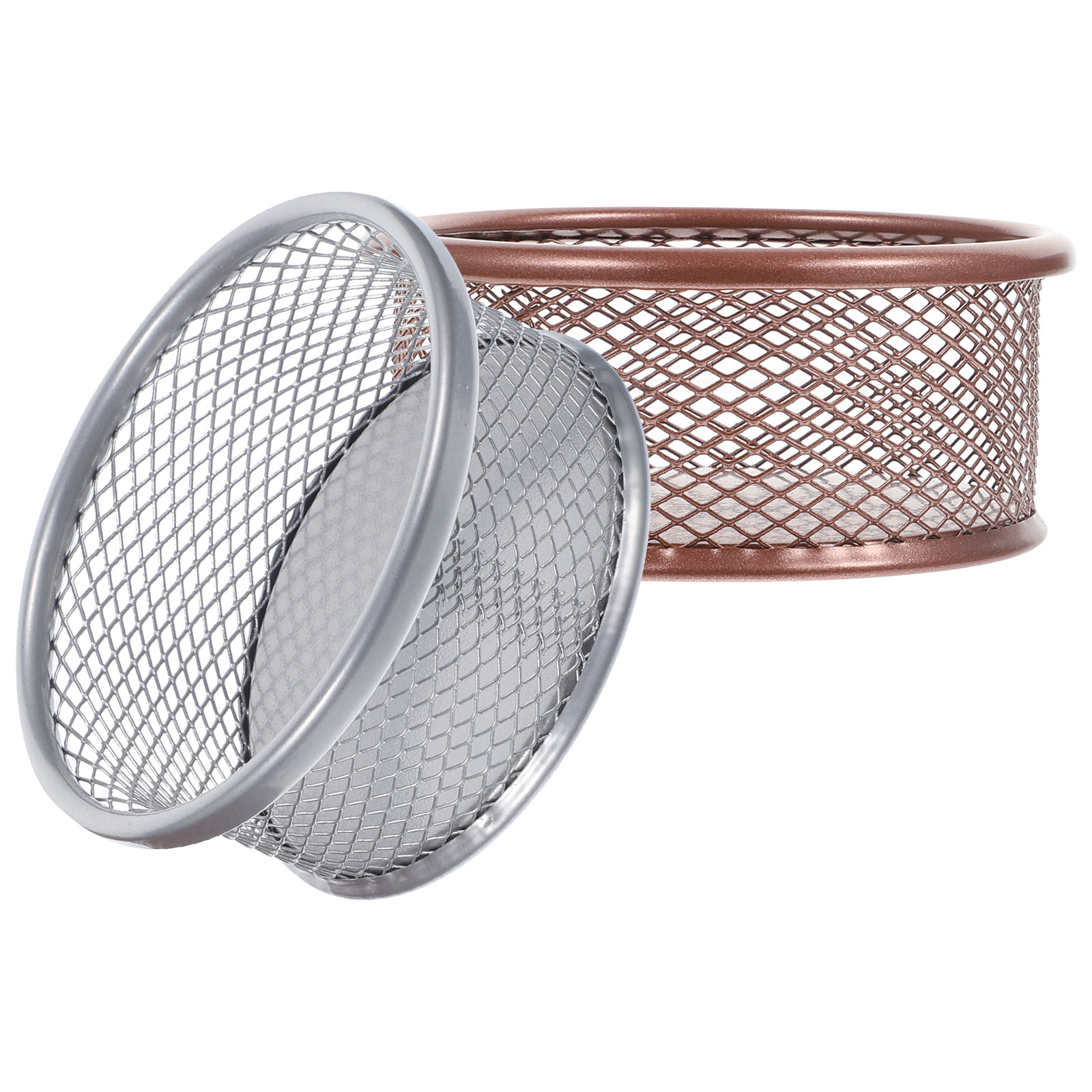 Porte-trombone en maille pour bureau, support de trombone empilable, pratique et durable, évaluation de bureau, 2 pièces