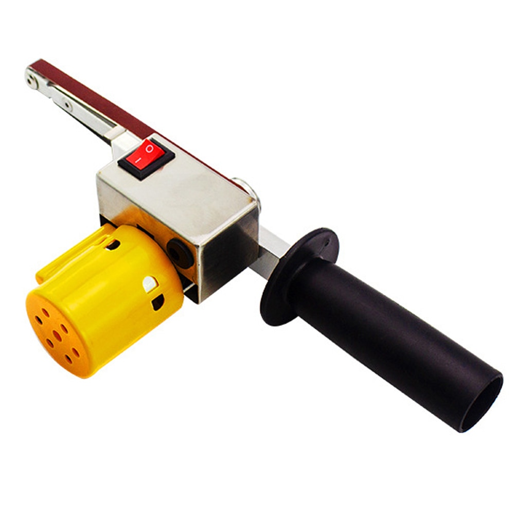 Håndholdt elektrisk båndslibemaskine mini-slibemaskine vinkelsliber med slibebælte til slibning af poleringsmikro poleringsmaskine