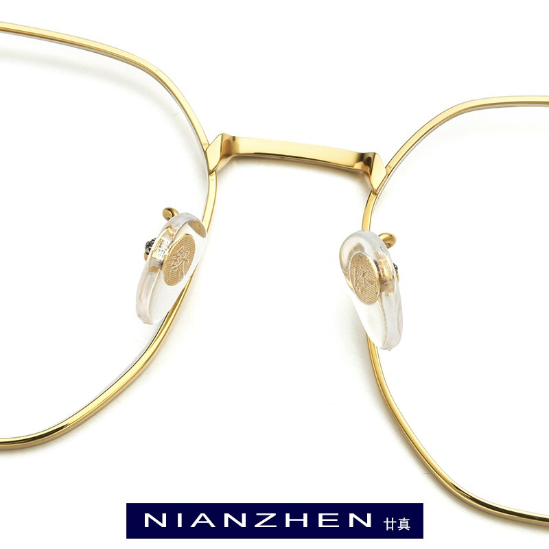 NIANZHEN Pure Titanium Eyeglasses Frame Women Vintage Square Myopia Optical Eye Glasses Men Spectacles Eyewear 1210