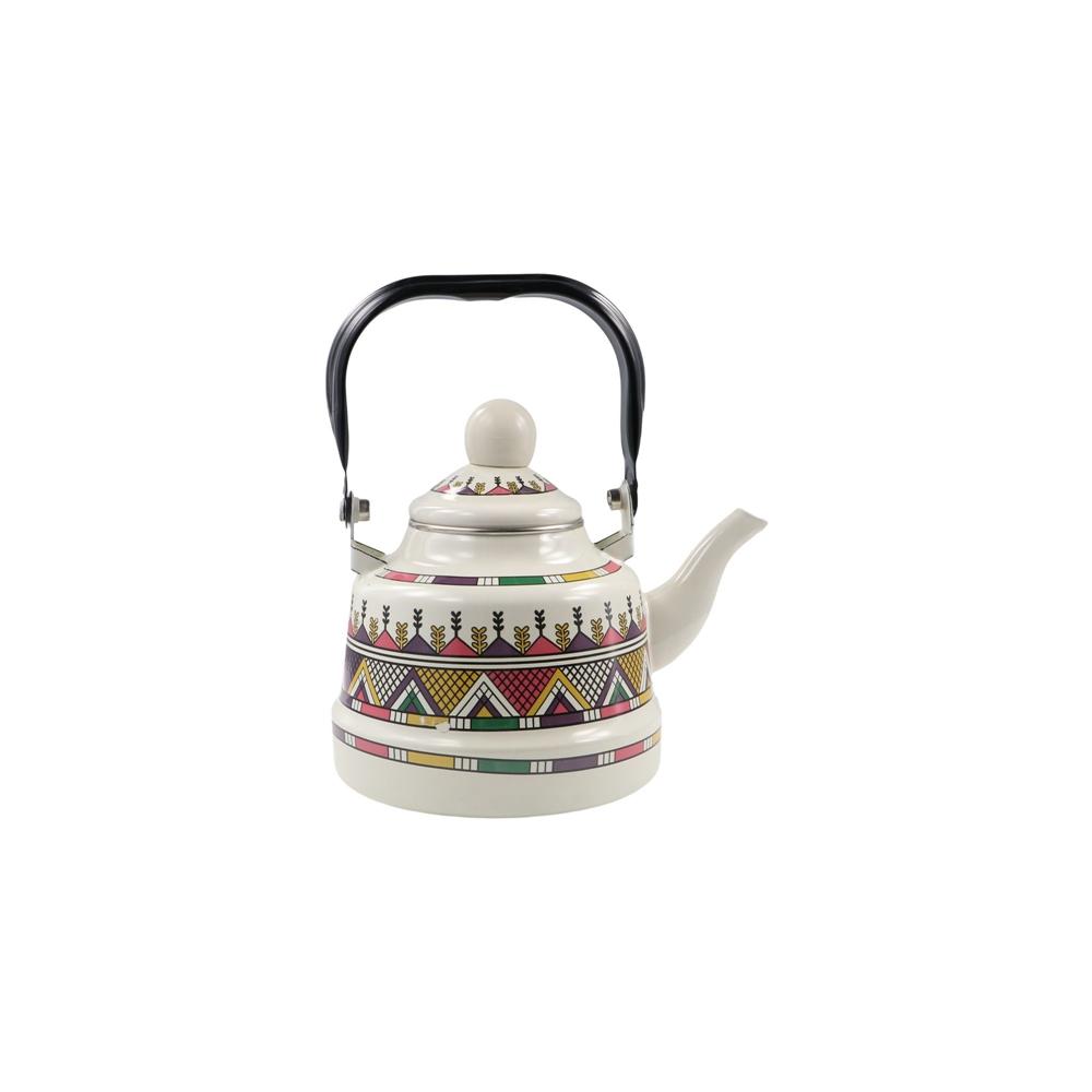 Waterkoker Emaille Emaille Theeketel Europese Stijl 2.5L Theepot Geen Fluiten Comfortabel Handvat Waterkan Restaurant