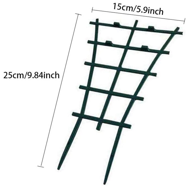 6Pcs Grid for Indoor Plants, DIY Garden Plant Support & 8Pcs Mini DIY Leaf Shape Garden Trellis Plants Supports