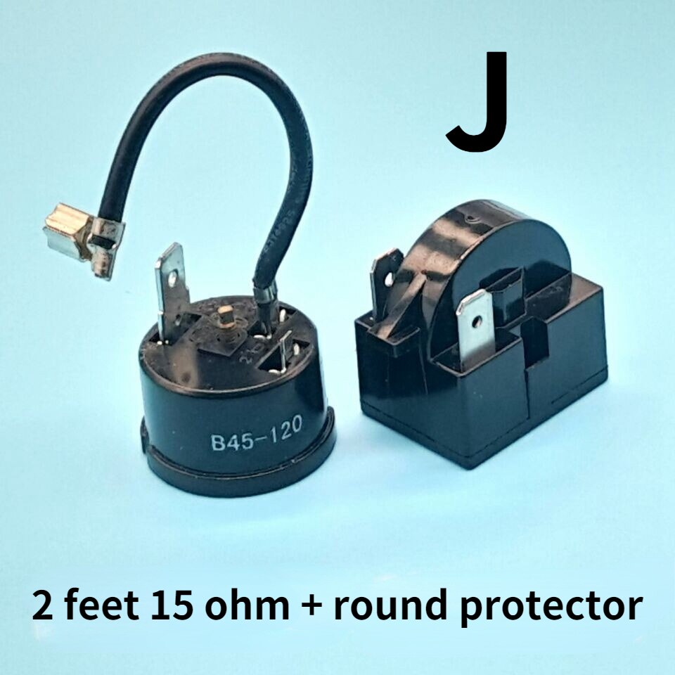 Refrigerator ptc starter relay QP2-15 compressor thermal overload protector: J
