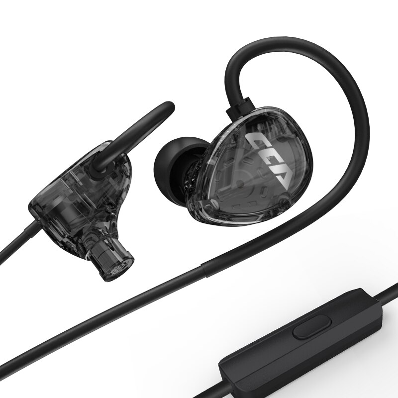 Cca csa 1dd hifi in-ear-kopfhörer, monitor-kopfhörer, in-ear-ohrhörer, sport-headset mit geräuschunterdrückung, kz zax zsx zsn pro  zs10 pro asx: Csa black mic