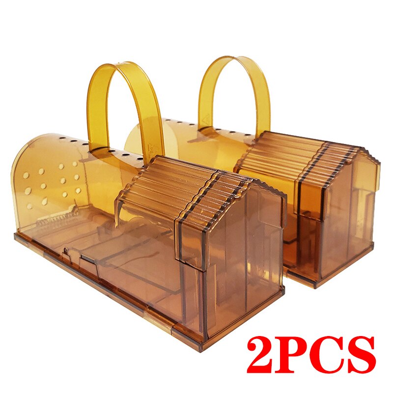 Household high-voltage Electronic Rat Trap Reusable Electric Rat Traps Killer Mice Multifunctional Mouse Trap Mouse Cage: L 2PCS