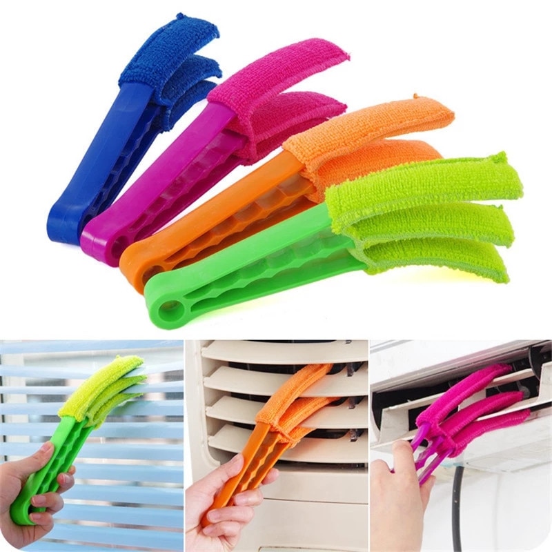 1Pcs Microfiber Car Auto Air Conditioner Vent Outlet Cleaning Brush Home Window Shade Shutter Blind Louver Cleaner Duster 5z