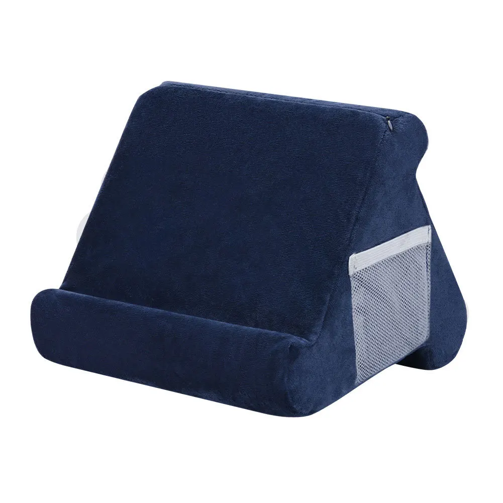 Multifunctionele tabletstandaard, kussen, tablet- en telefoonhouder voor ipad, laptop, mobiele telefoon, ondersteuning voor bed, tablethouder, beugel, boek: Zilver