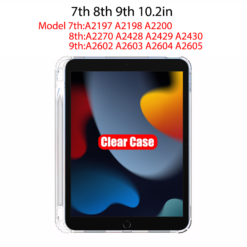 Clear Case For iPad 10th 9th 8th 7th 6th 5th Generation With Pencil Holder Case iPad Air 11 5 4 3 Pro 13 12.9 Mini 6 7 Tpu Cover: green
