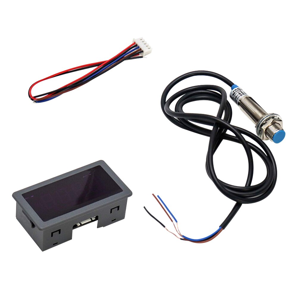 AC/DC8-24V Measuring Tachometer 4 Digital LED RPM Speed Meter Hall Proximity Switch Sensor for Lathe CNC Spring