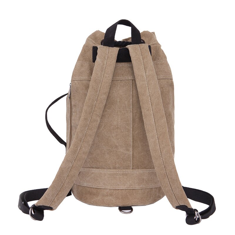 Brand Men's Casual Backpack Korean Canvas Shoulder Bag Trend Couples Basketball Bag Drawstring School Daypack