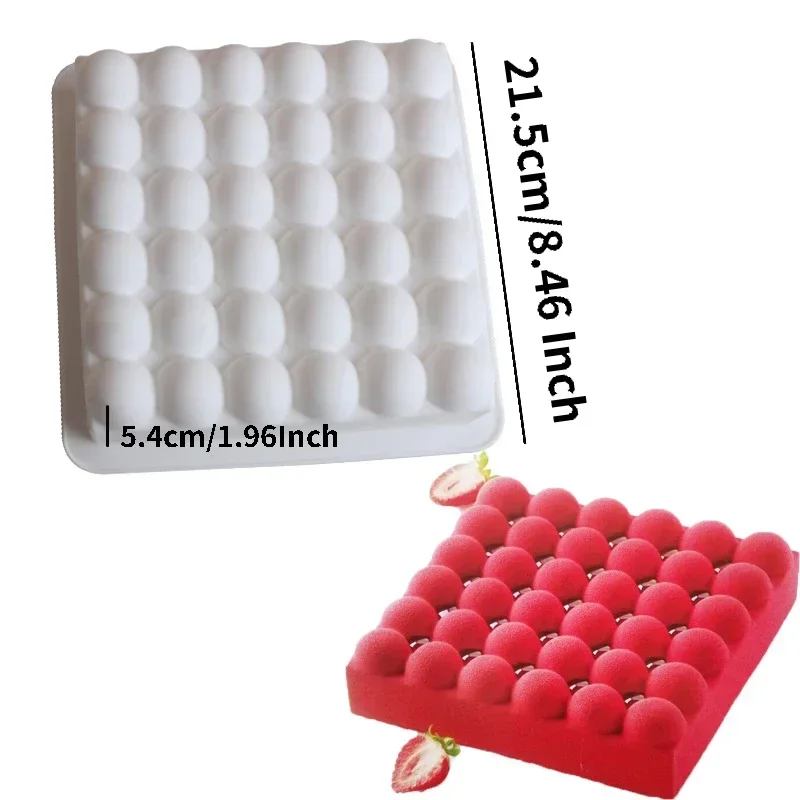 Molde de silicona para pastel en forma de cubo, molde de silicona para Mousse DIY, herramienta para pan y magdalenas para hornear, pastelería, postre, pastel, plantilla para hornear