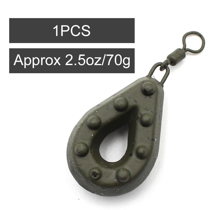 1 stk karpe fiskegrej big grippa swivel leads vægt- alle størrelser karpe bly vægt: Ca. 70g