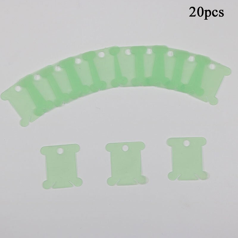 120pcs/pack Embroidery Floss Craft Thread Bobbin Cross Stitch Storage Holder Plastic Sewing Thread Board Card Craft Kit: green
