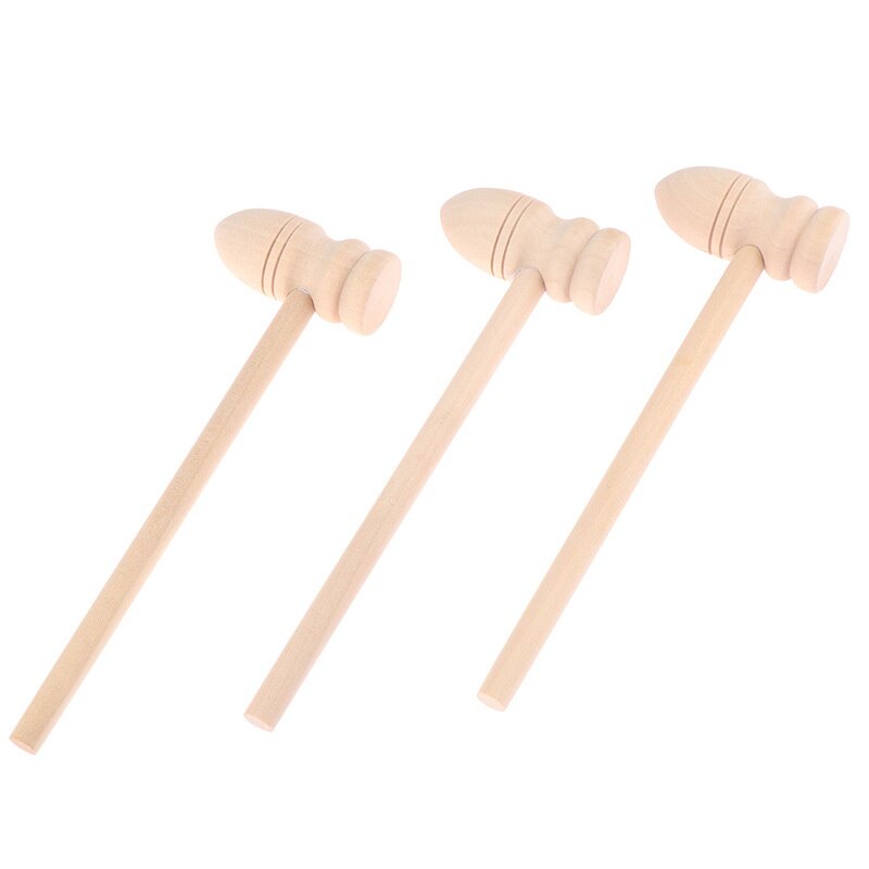3Pcs Good Wooden Hammer Mallet Carving Tool Leather Craft Hammer Hand Tool