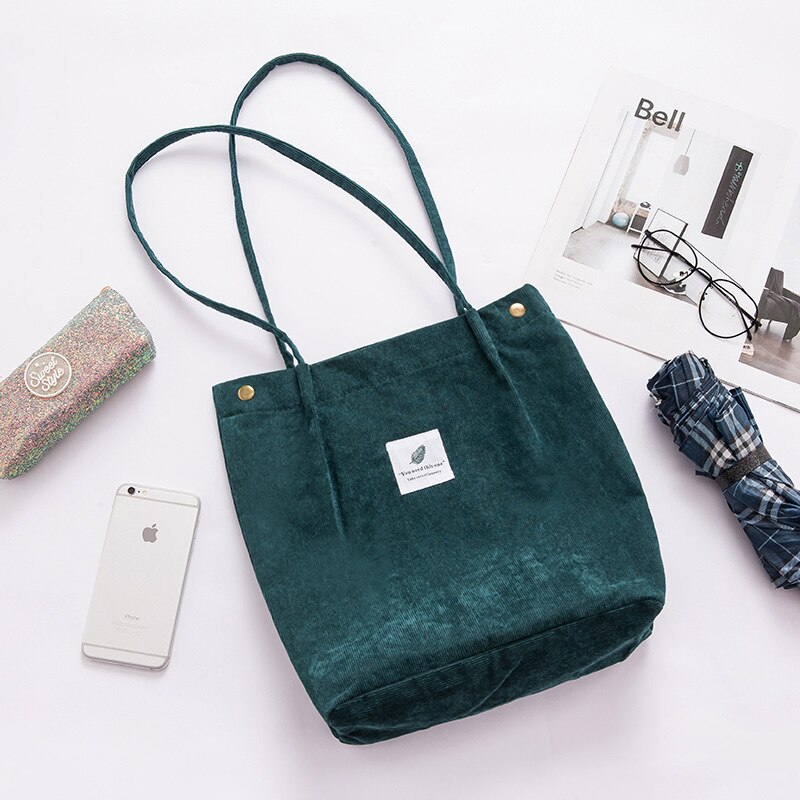 Mode Duurzaam Vrouwen Student Katoen Linnen Enkele Schoudertas Shopping Tote Check Plaid Vrouwelijke Vlas Canvas Boodschappentassen: Green-B