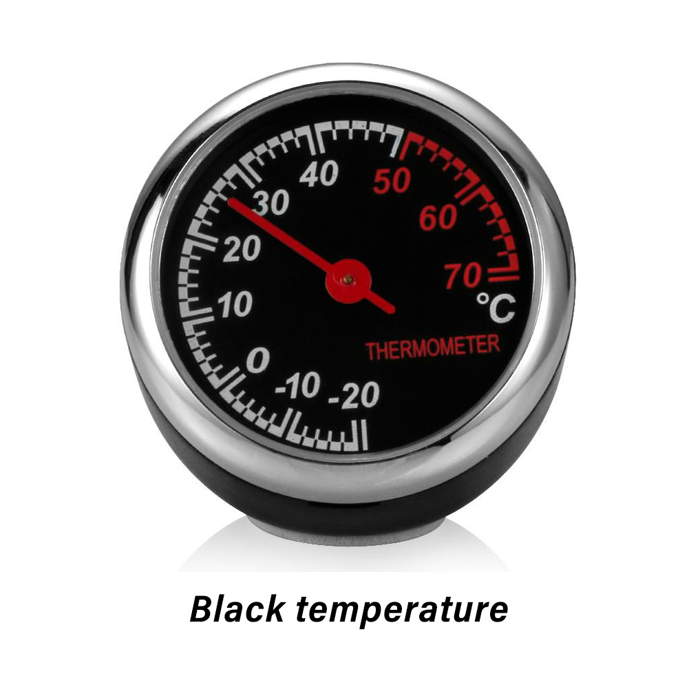 Bilklokke ornament bilklokke termometer hygrometer målermålere dekorasjon mini bildisplay klokke i biltilbehør: Brun