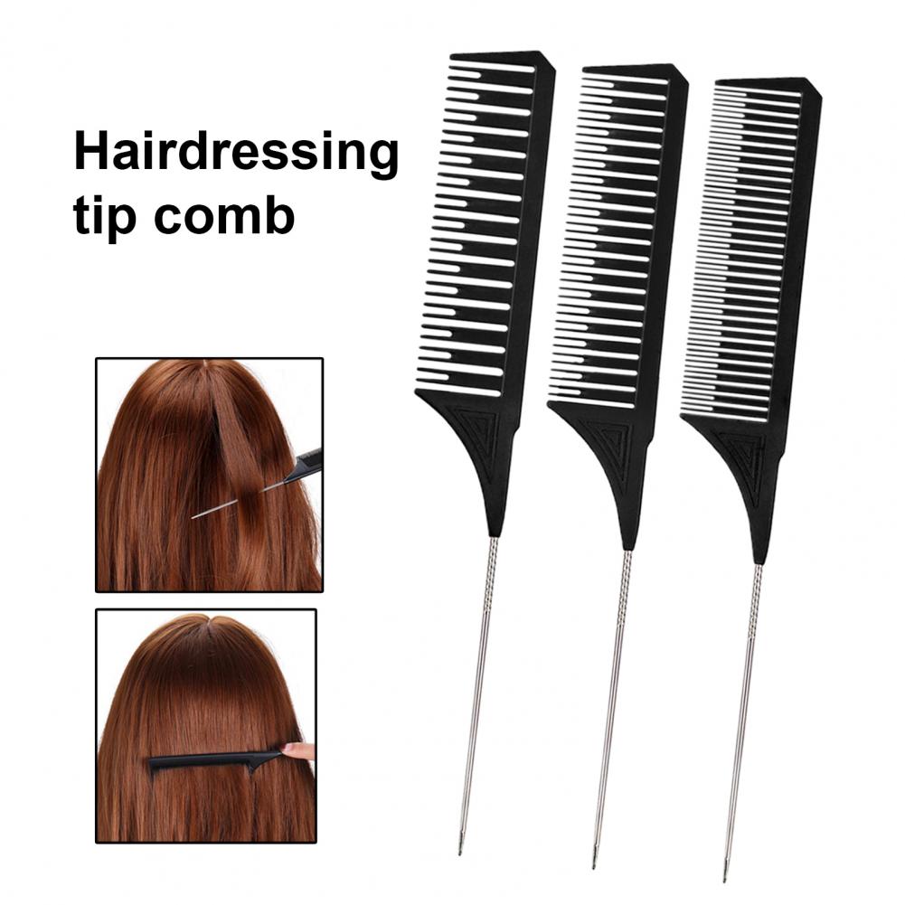 Trendy Comb Good Toughness PC Tip-tail Hair Highlighting Comb for Stylist Dyed Hair Pick and Dye Comb Hair Dyeing Hair Salon