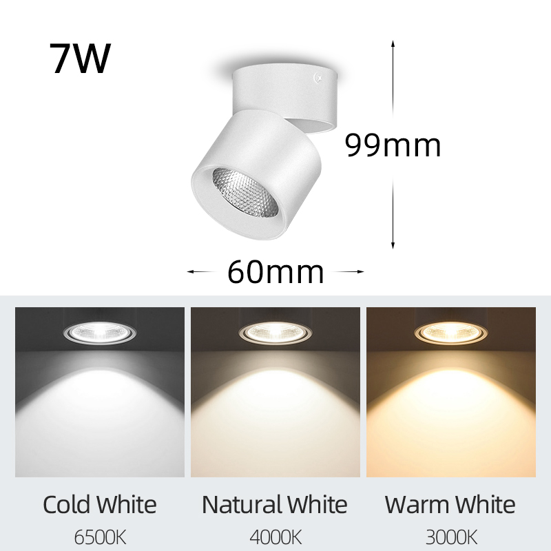 Led-spots Opvouwbare downlight Wandspot Led-lamp Focos Plafondlamp Opbouw Binnenverlichting voor woonkamer Keuken: Licht Groen / 4w
