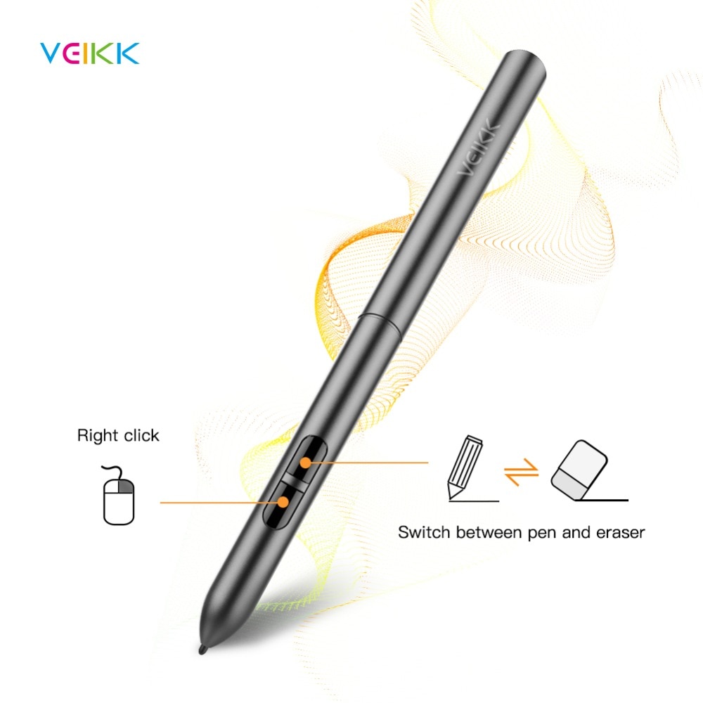 VEIKK P001 drawing tablet pen Battery-free 8192 Levels Pressure Passive Stylus for Graphics Tablet S640 and A30