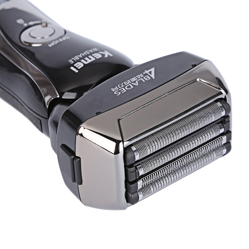 Kemei shaver barbermaskine hurtig opladning 4 -blads højhastighedsmotor stærk barbermaskine maglev skæresystem med lcd-skærm